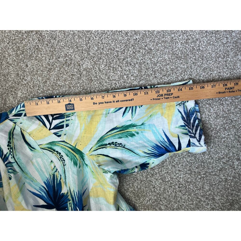 Chico's Tropical Garden Linen Open Drape Front Jacket Lightweight Casual 3 - Picture 11 of 11